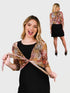 3/4 SLEEVES TIE FRONT BOLERO - T2652